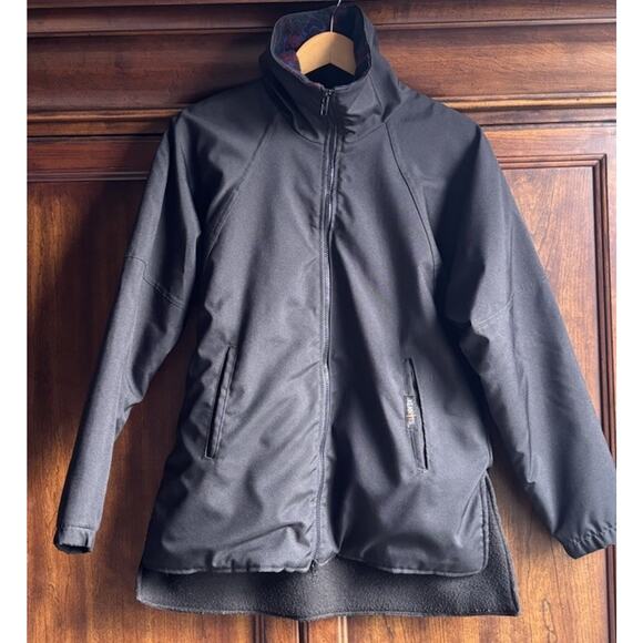 Kerrits S Black Riding Jacket Equestrian Fleeced Lined Funnel Neck USA MADE - Picture 3 of 7